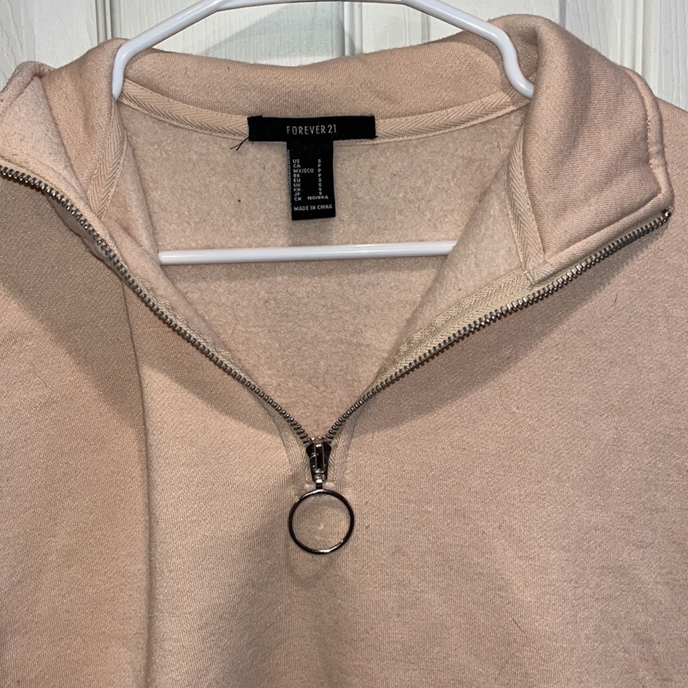 Peach Half-Zip Pullover - image 2